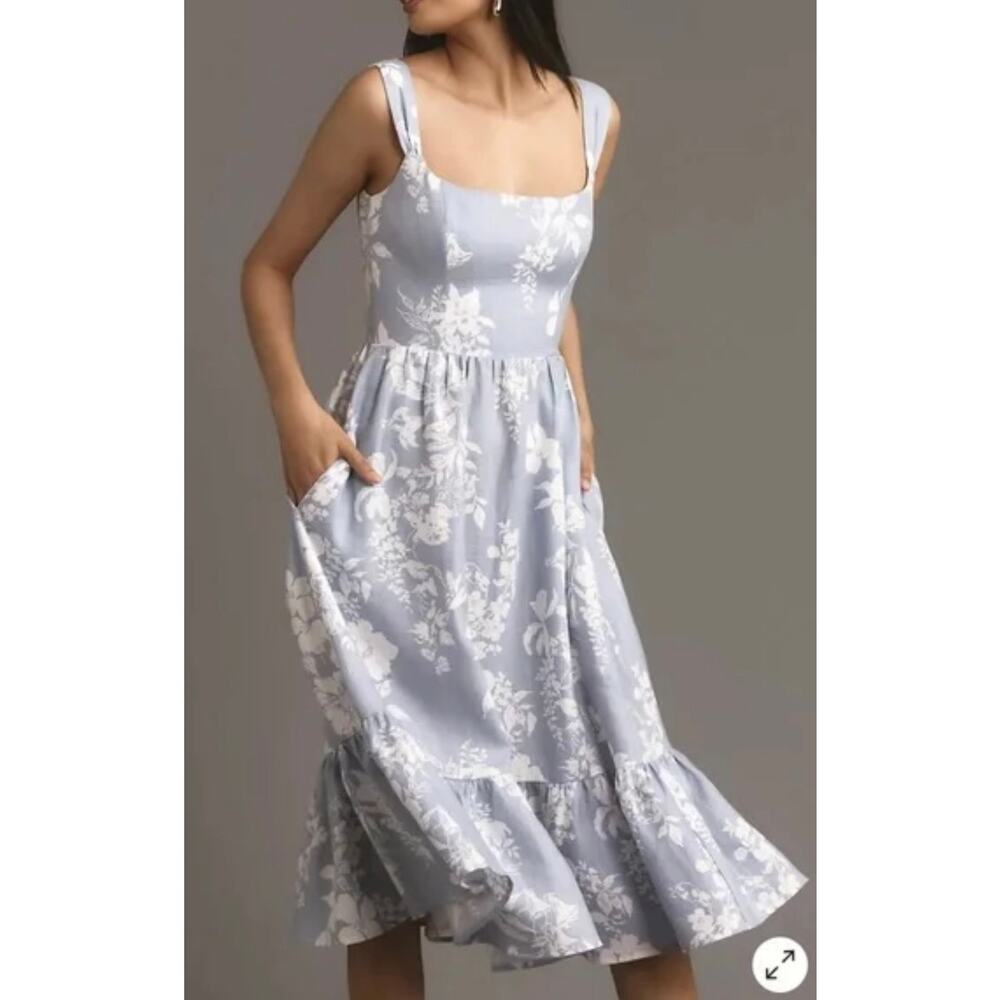 Reformation Bucatini Linen Midi Dress Size 10 NWT